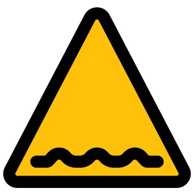 Warning for rough road ahead with several bumps