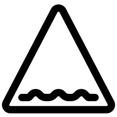 Warning for rough road ahead with several bumps