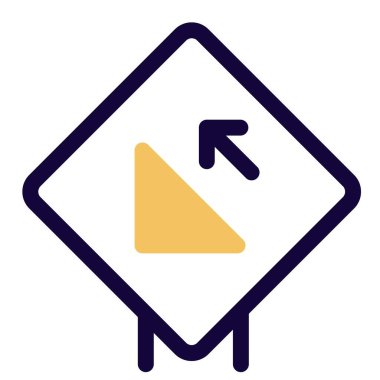 High slope road ahead for the road signal