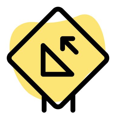 High slope road ahead for the road signal