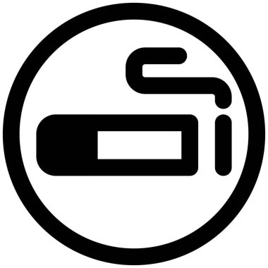 Smoker's area with cigarette lighting layout