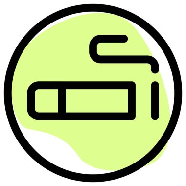 Smoker's area with cigarette lighting layout