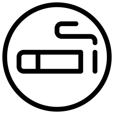 Smoker's area with cigarette lighting layout