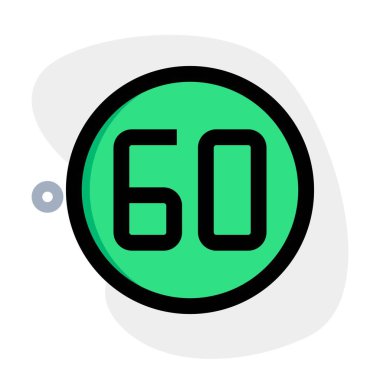 Sixty km per hour speed limit allowed for the lane