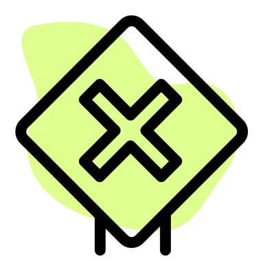 Stopping signal at road traffic sign post