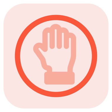 Hand sign for stopping traffic signal sign board