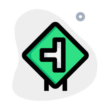 Left side road intersection connected to the national highway