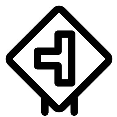 Left side road intersection connected to the national highway