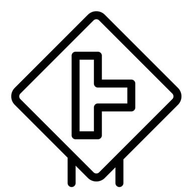 Right side road intersection connected to the national highway