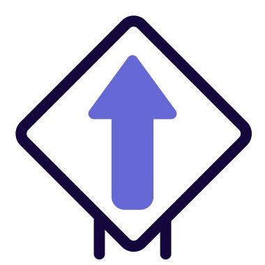 Straight forward up arrow signal as signpost