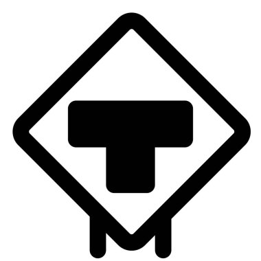 T Road bottom connected intersection road signal