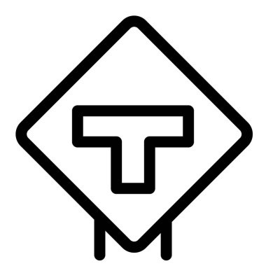 T Road bottom connected intersection road signal