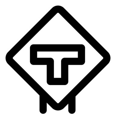 T Road bottom connected intersection road signal