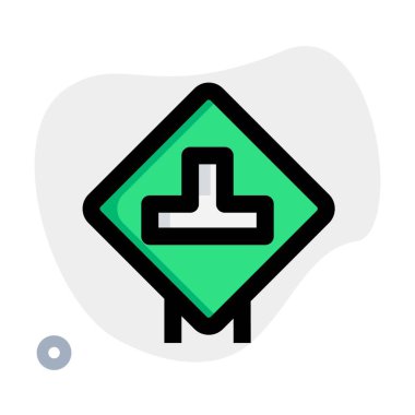 T Road top connected intersection road signal