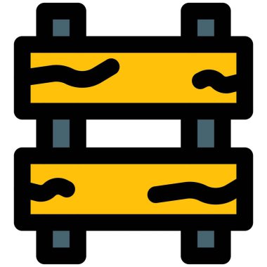 Traffic wooden barrier to avoid collision and other maintenance work