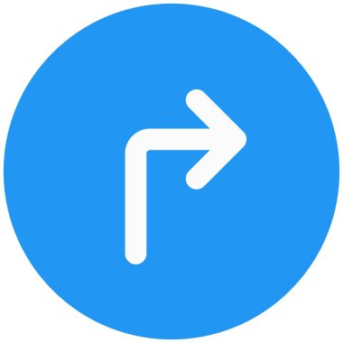 Turn right sign board signal arrows