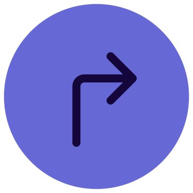 Turn right sign board signal arrows