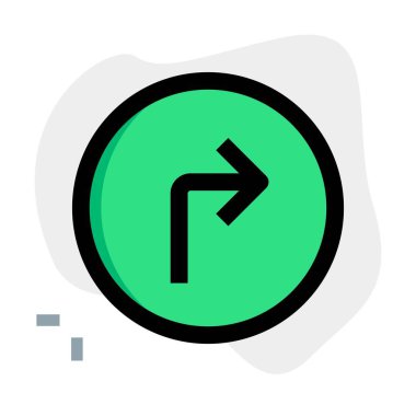 Turn right sign board signal arrows