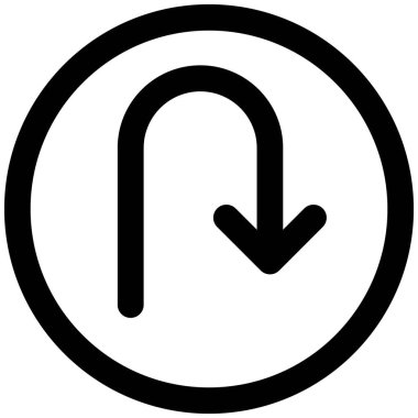 U-turn road side signal for traffic sign post