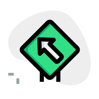 Up left way traffic sign board layout