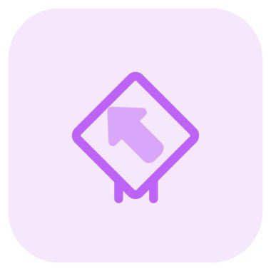 Up left way traffic sign board layout