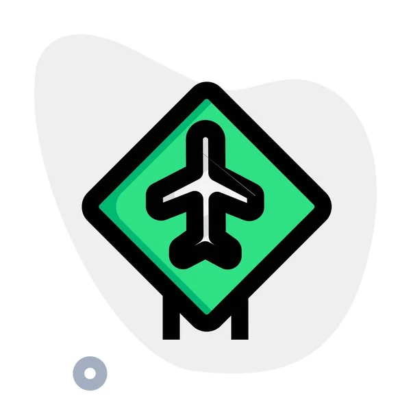 Airport Sign Board Airplane Layout —  Vetores de Stock