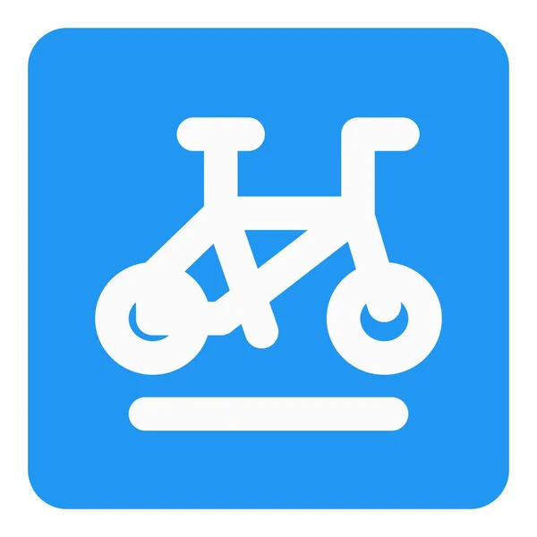 Σχολείο Καταπάτηση Ειδικά Παιδιά Ποδήλατο Οδικής Σηματοδότησης — Διανυσματικό Αρχείο