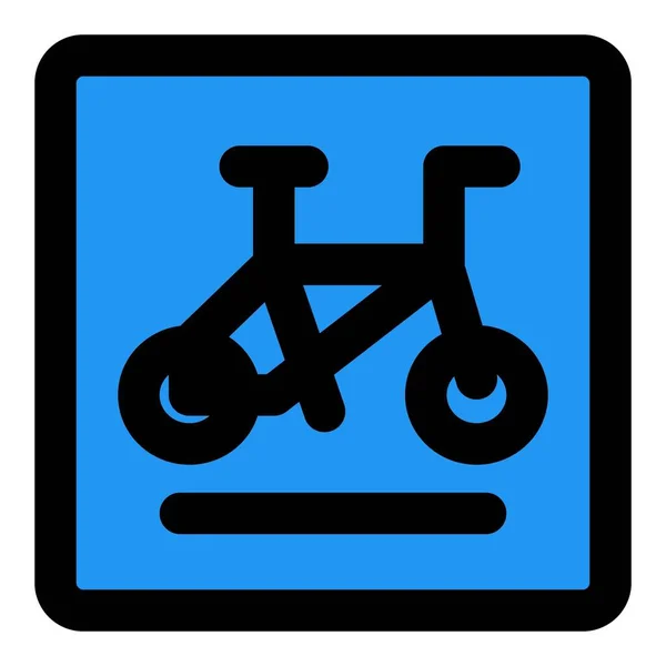 School Trespassing Especially Kids Bike Road Signal — Vector de stock