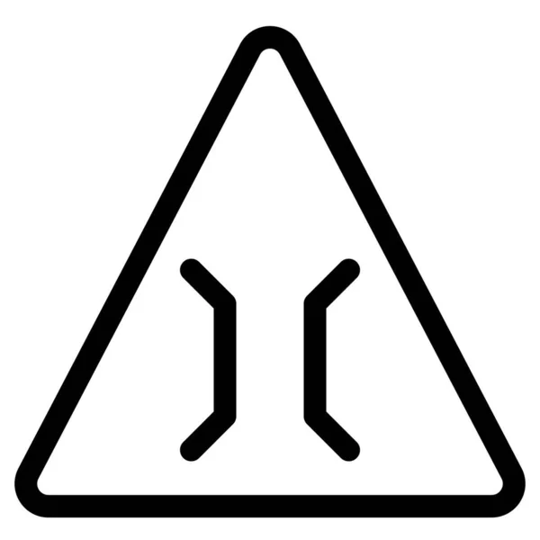 Driehoekig Bord Met Een Smalle Brugstrook — Stockvector
