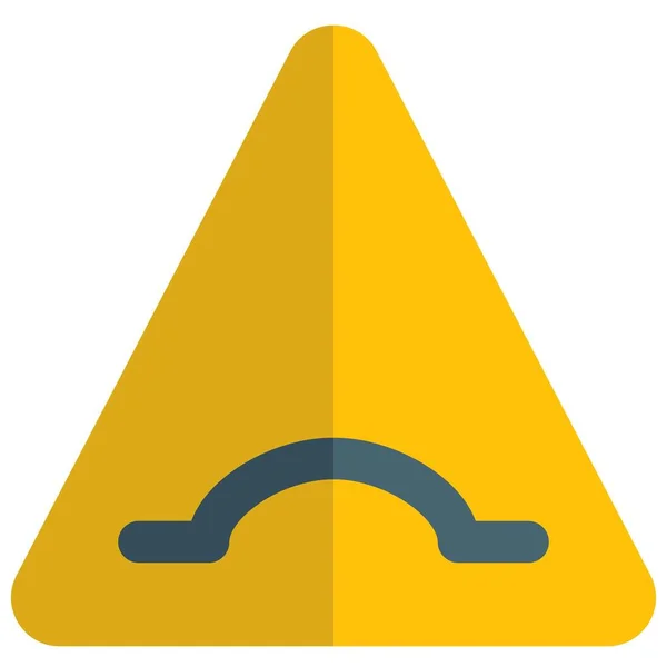 Triangular Shape Signboard Alertness Displayed — Archivo Imágenes Vectoriales