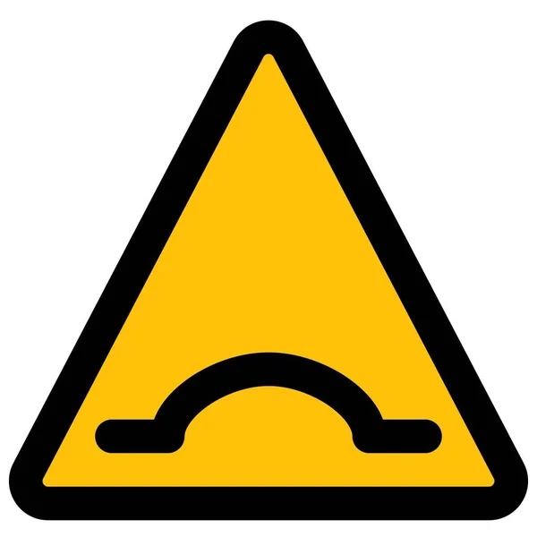 Triangular Shape Signboard Alertness Displayed — Vector de stock