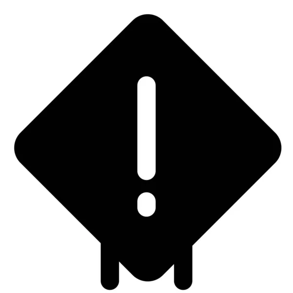 Caution Exclamation Mark Signboard Layout — Vettoriale Stock