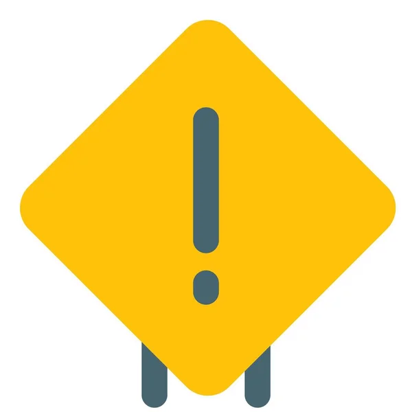 Caution Exclamation Mark Signboard Layout — Stok Vektör