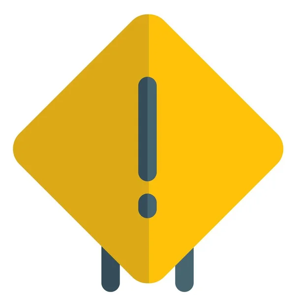 Caution Exclamation Mark Signboard Layout — Stok Vektör