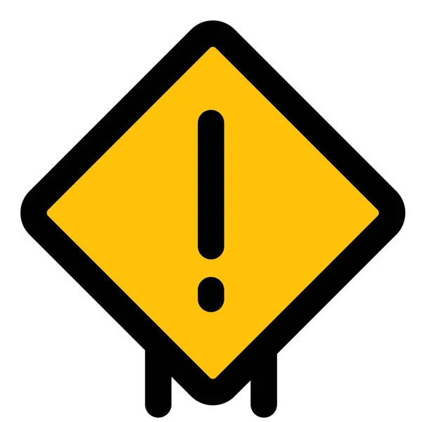 Caution Exclamation Mark Signboard Layout — Image vectorielle