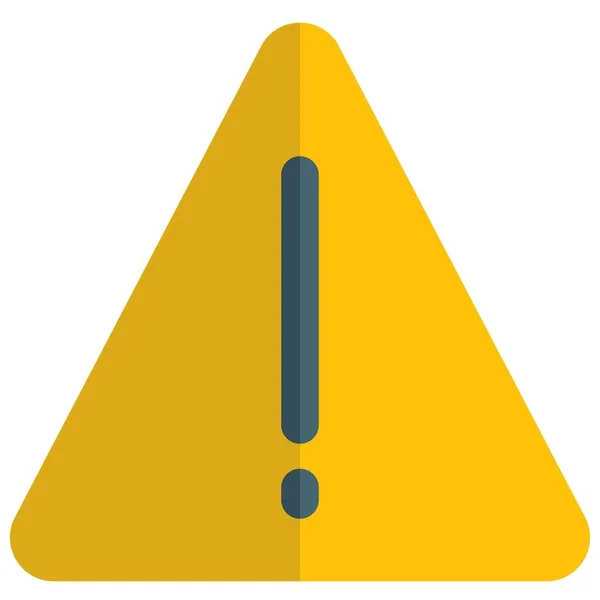 Triangular Signboard Exclamation Mark Signal Warning — Vettoriale Stock