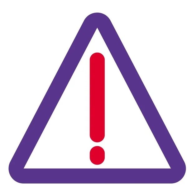 Dreiecksschild Mit Ausrufezeichen Signalisiert Warnung — Stockvektor