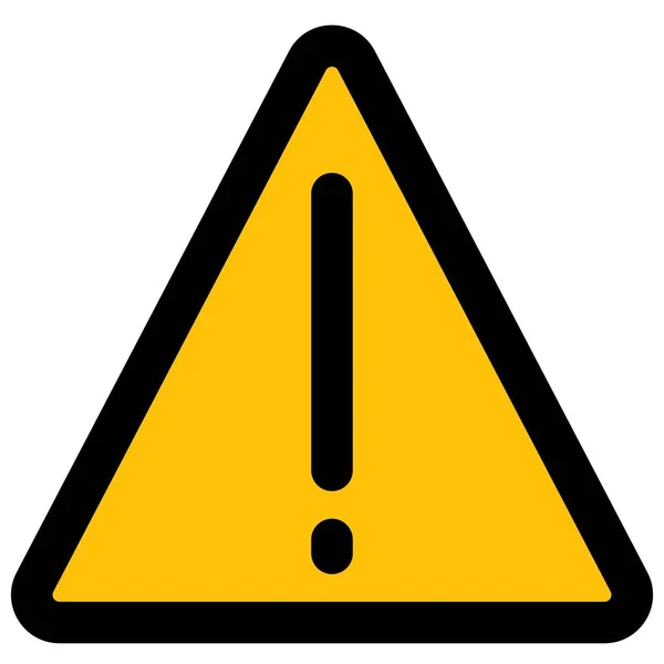 Dreiecksschild Mit Ausrufezeichen Signalisiert Warnung — Stockvektor