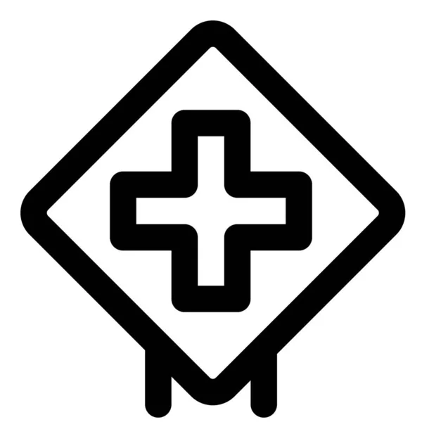 Hospital Sign Mark Warning Display — Image vectorielle