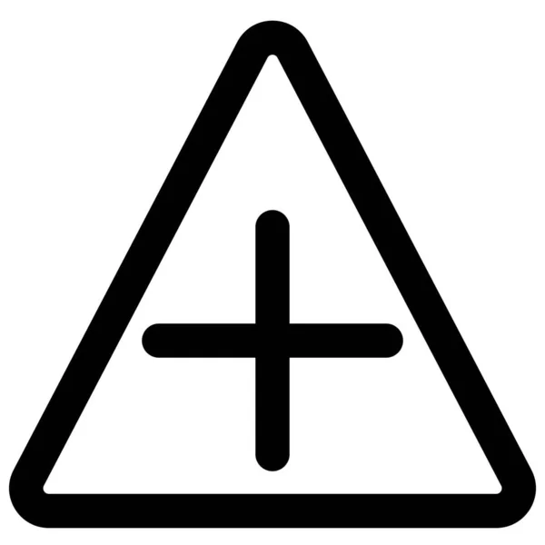 Hospital Triangular Sign Warning Loud Horn Restriction — Vector de stock