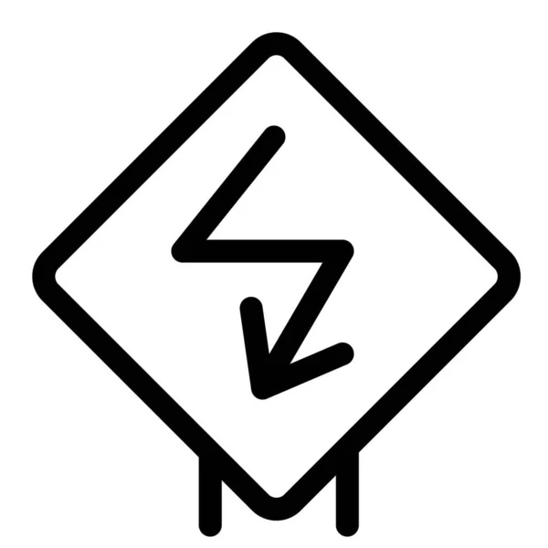 Extreme Sharp Turn Zigzag Arrow Turn — Image vectorielle