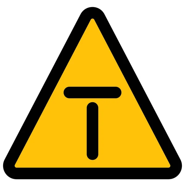 Road Signal Dead End Signboard — Vector de stock