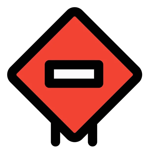 Enter Road Signal Signboard — Vetor de Stock