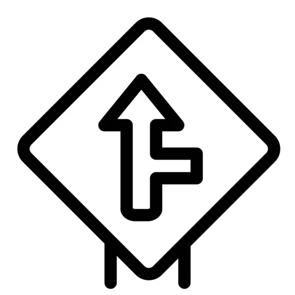 Intersect Road Right Front Lane Road Signal — Image vectorielle