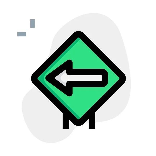 Left Arrow Sign Road Signal Board — Image vectorielle