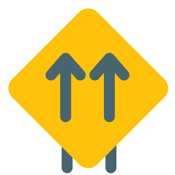 Front Lane Direction Multiple Arrows Layout — Image vectorielle