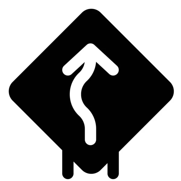 Overtaking Lane Arrow Signboard Layout — Image vectorielle