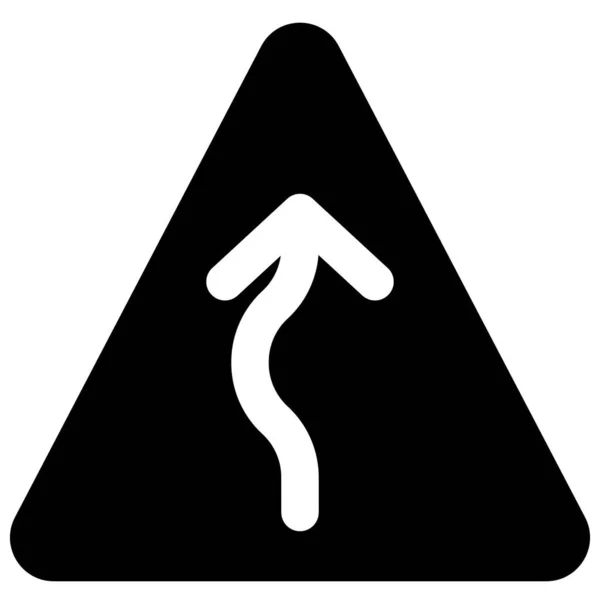 Προσπέραση Κυκλοφορίας Τριγωνικό Στύλο Πινακίδας Δρόμο — Διανυσματικό Αρχείο