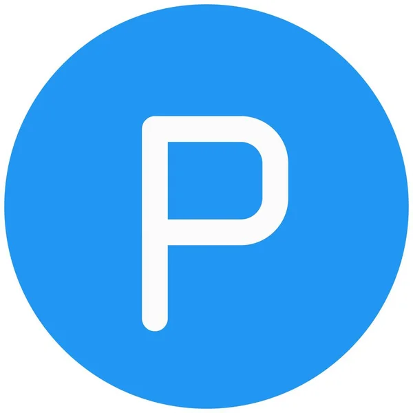 Parking Sign Road Signal Isolated White Background — ストックベクタ