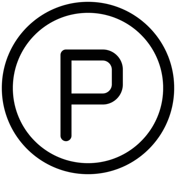 Parking Sign Road Signal Isolated White Background — ストックベクタ